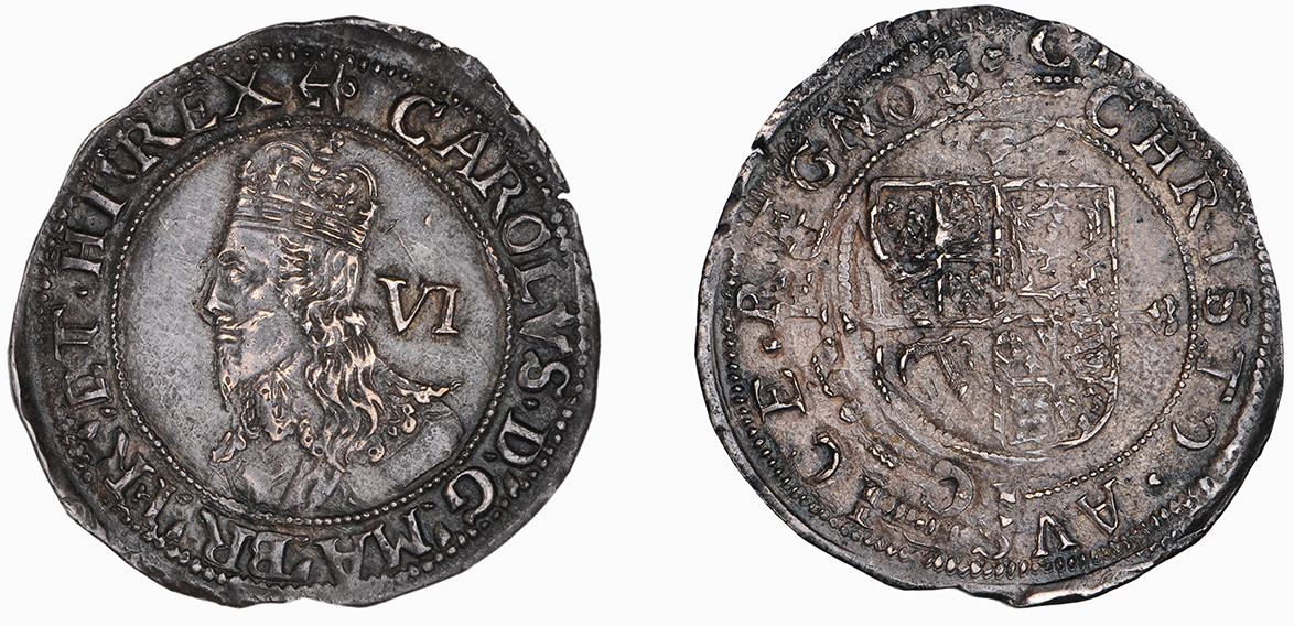 Charles I, Sixpence, 1628-29
