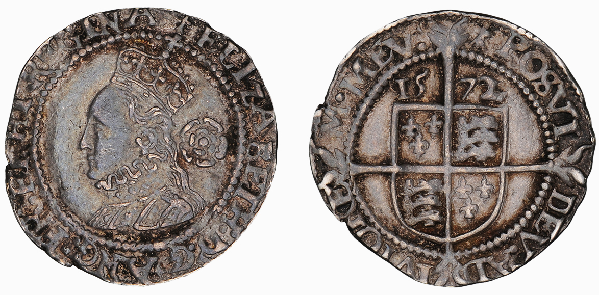 Elizabeth I, Threepence, 1572