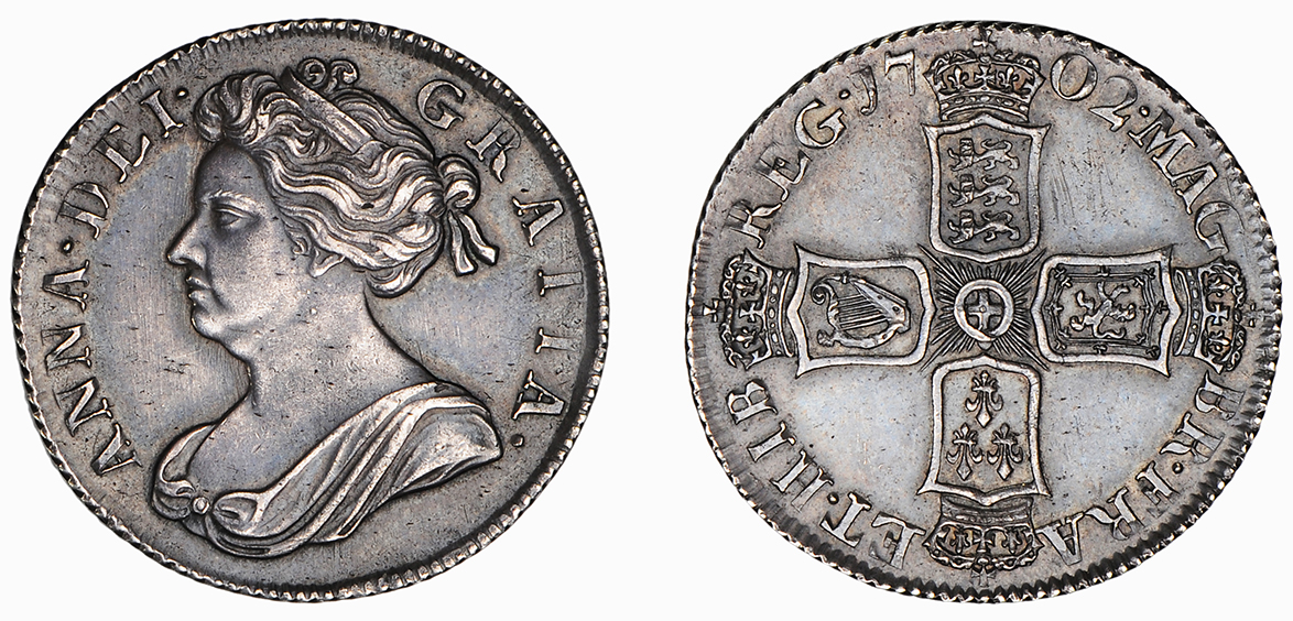 Anne, Before Union Shilling, 1702